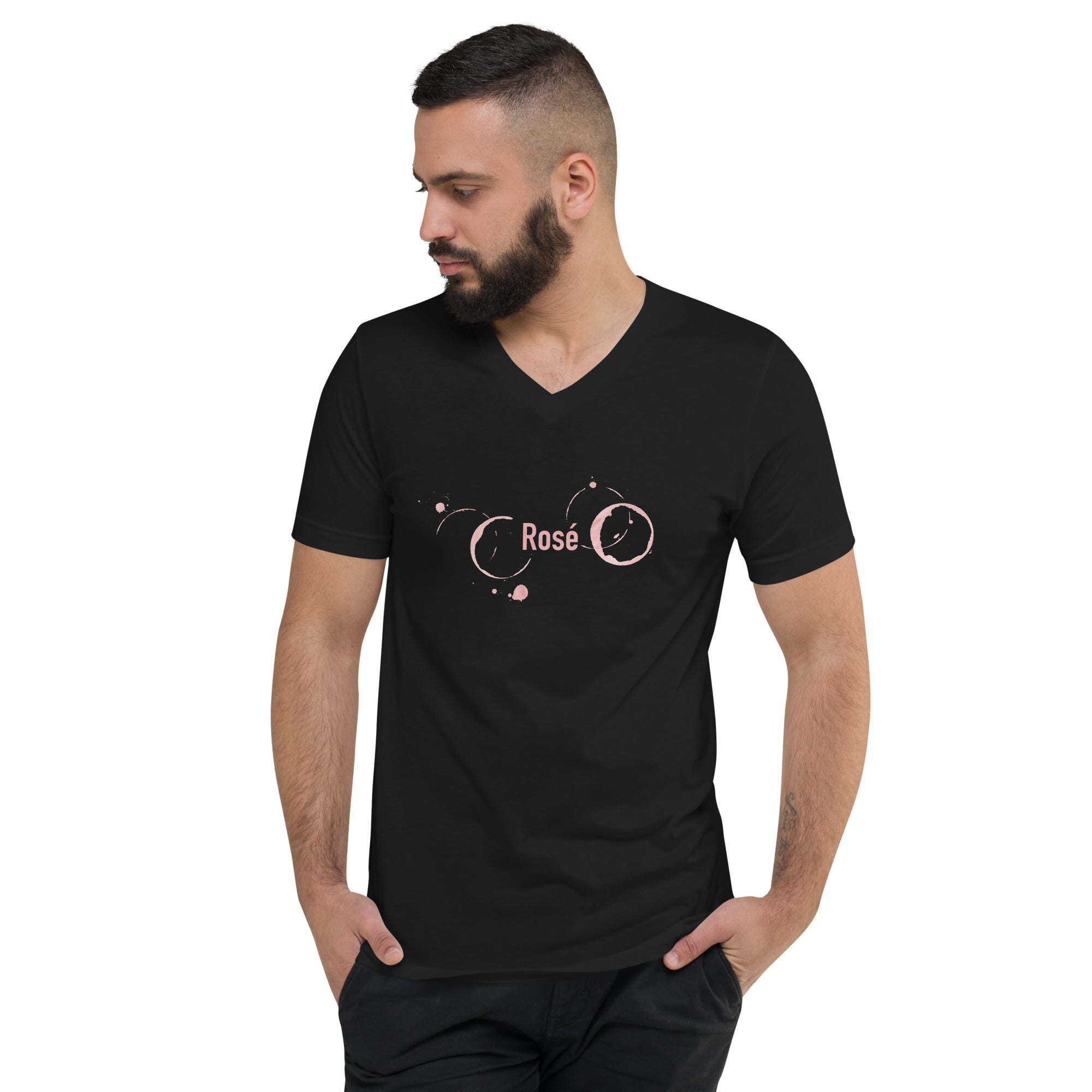 Rose Unisex Short Sleeve V-Neck T-Shirt