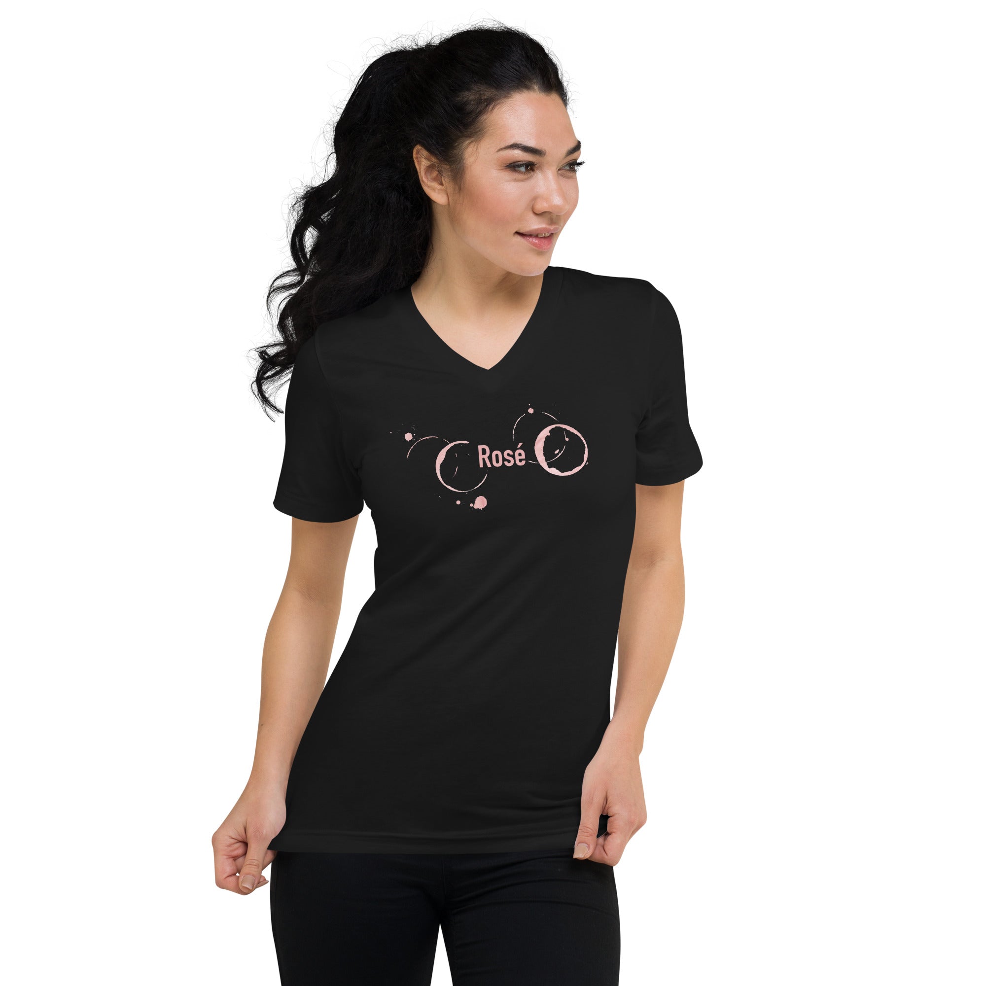 Rose Unisex Short Sleeve V-Neck T-Shirt