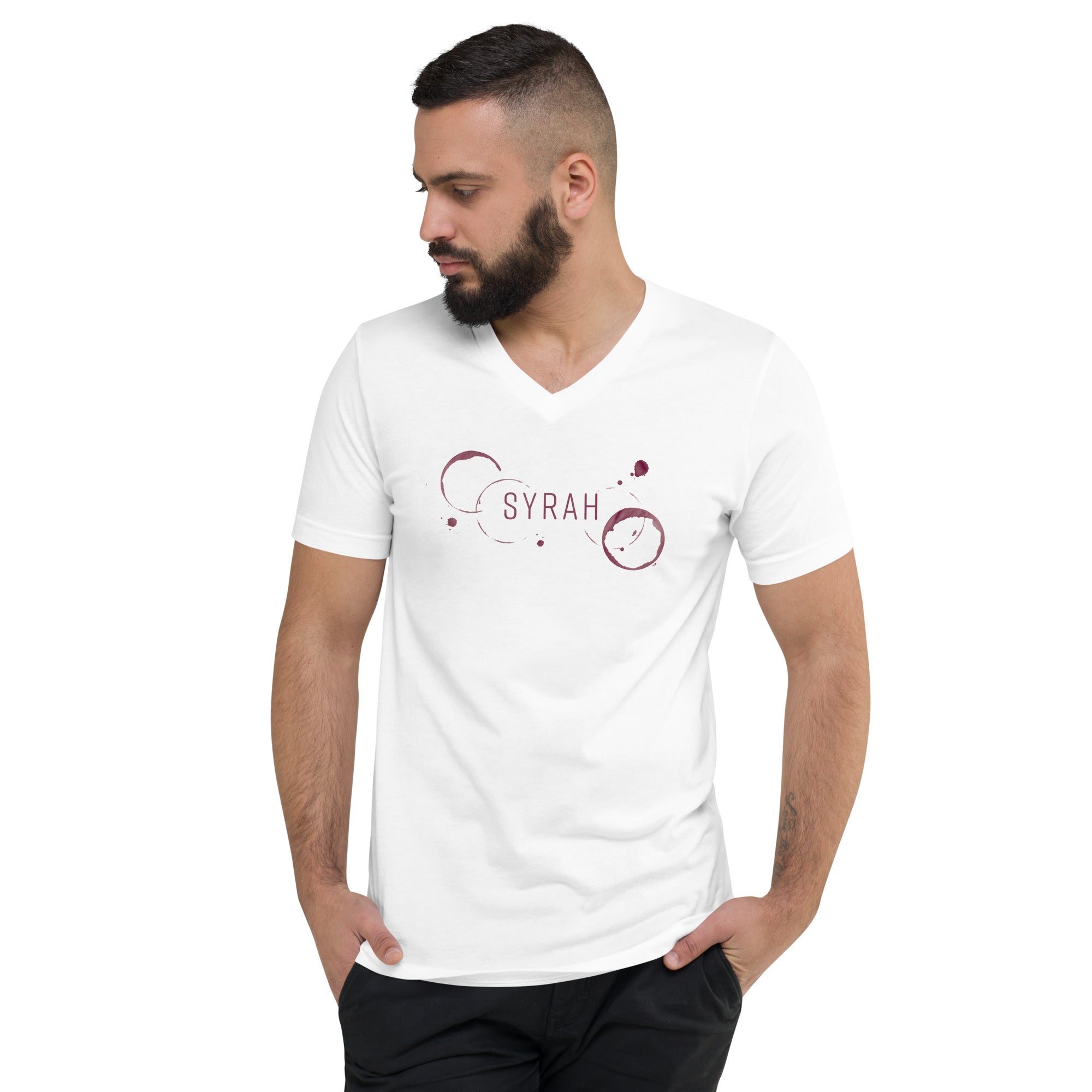 Syrah Unisex Short Sleeve V-Neck T-Shirt