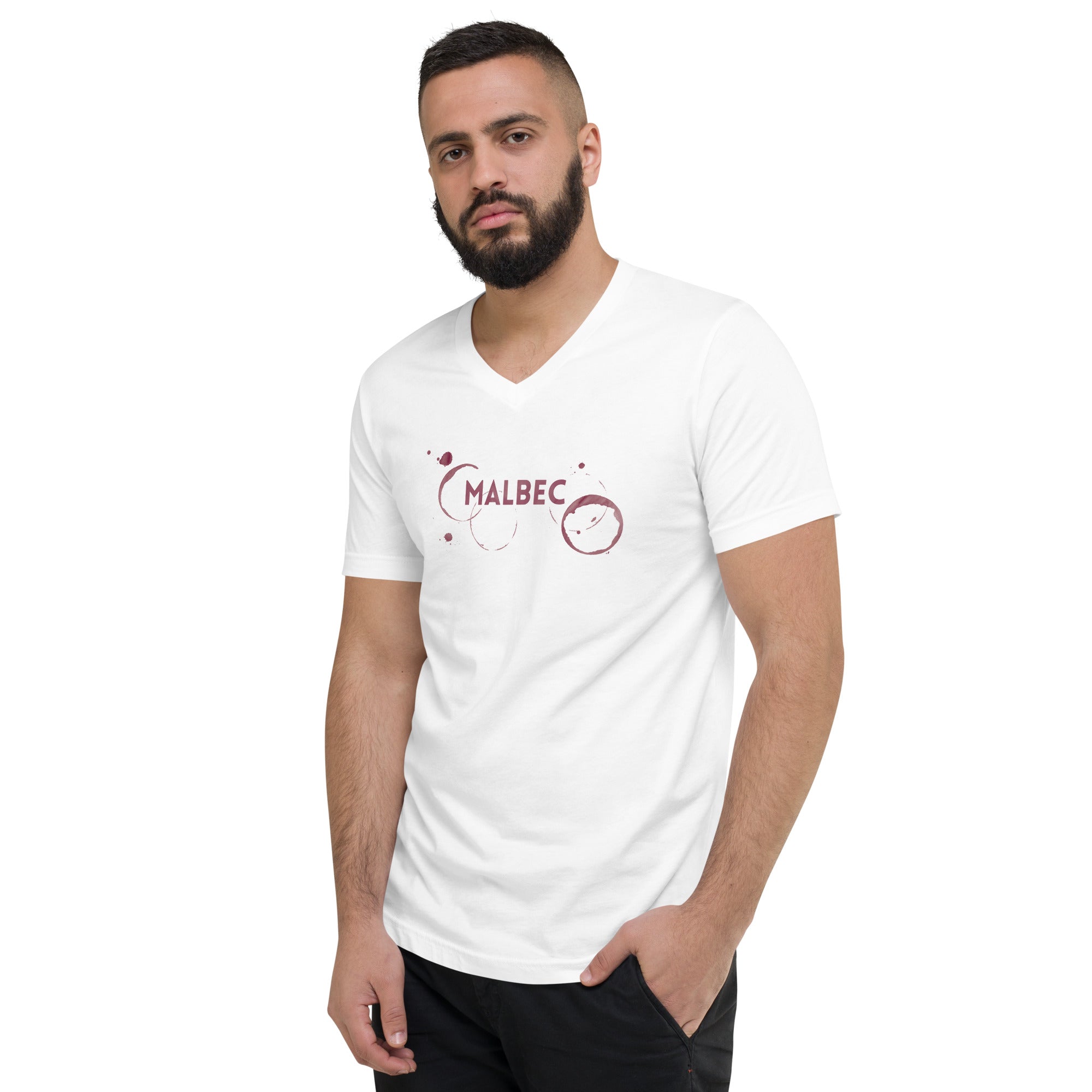 Malbec Unisex Short Sleeve V-Neck T-Shirt