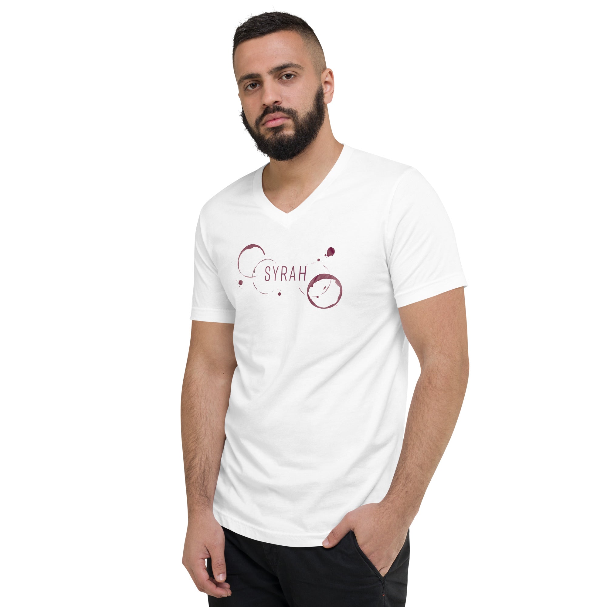 Syrah Unisex Short Sleeve V-Neck T-Shirt