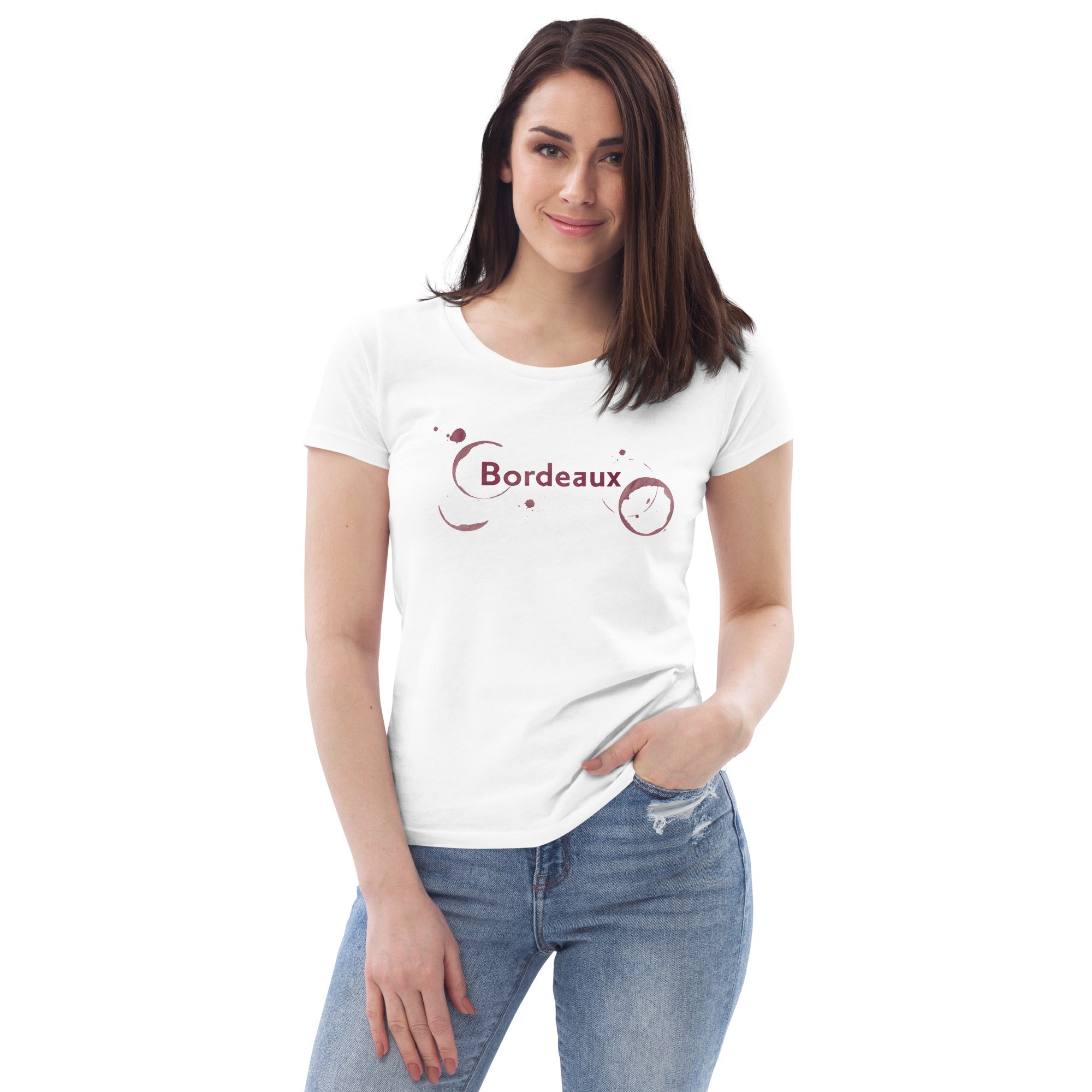 Bordeaux Women's Fitted Eco Tee