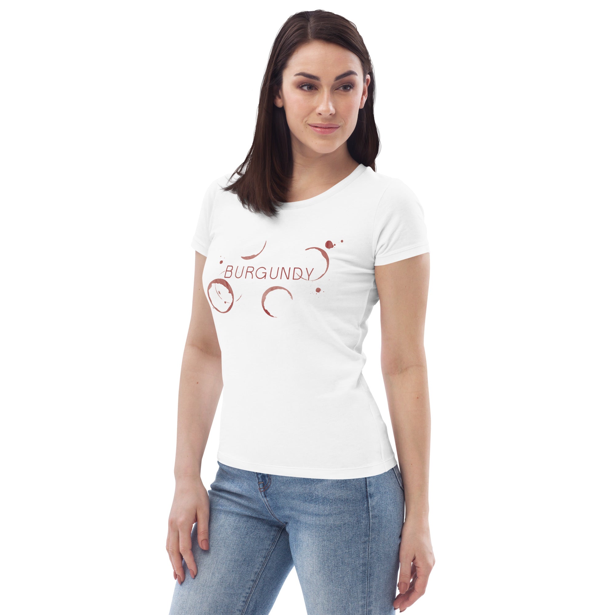 Burgundy Women's Fitted Eco Tee